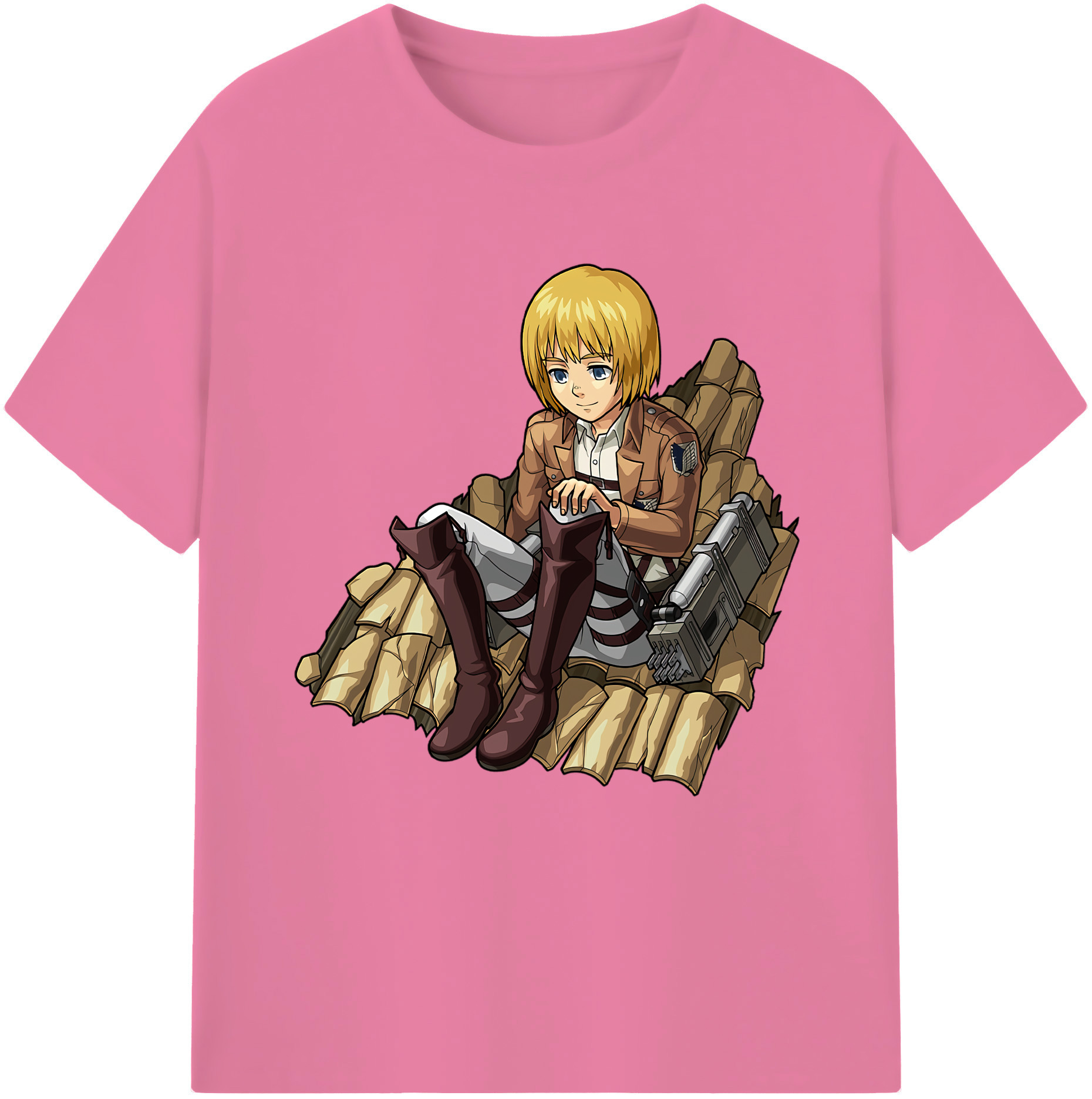 （画像用） 進撃の巨人 アルミン·アルレルト Attack on Titan Armin Arlert 綿100％半袖Tシャツ（フロントプリント）